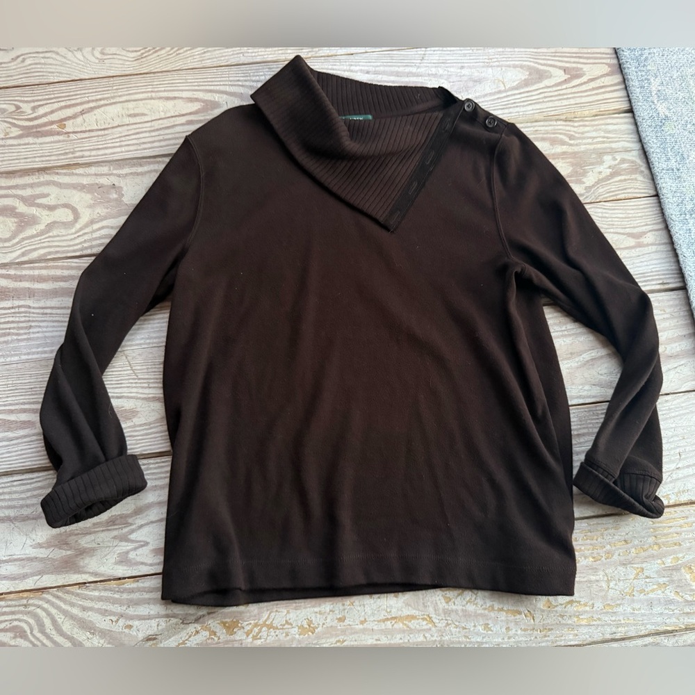 Lauren Ralph Lauren Petite ribbed cotton sweater size medium petite